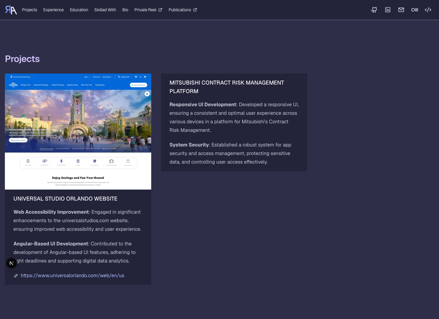 Featured Projects list
