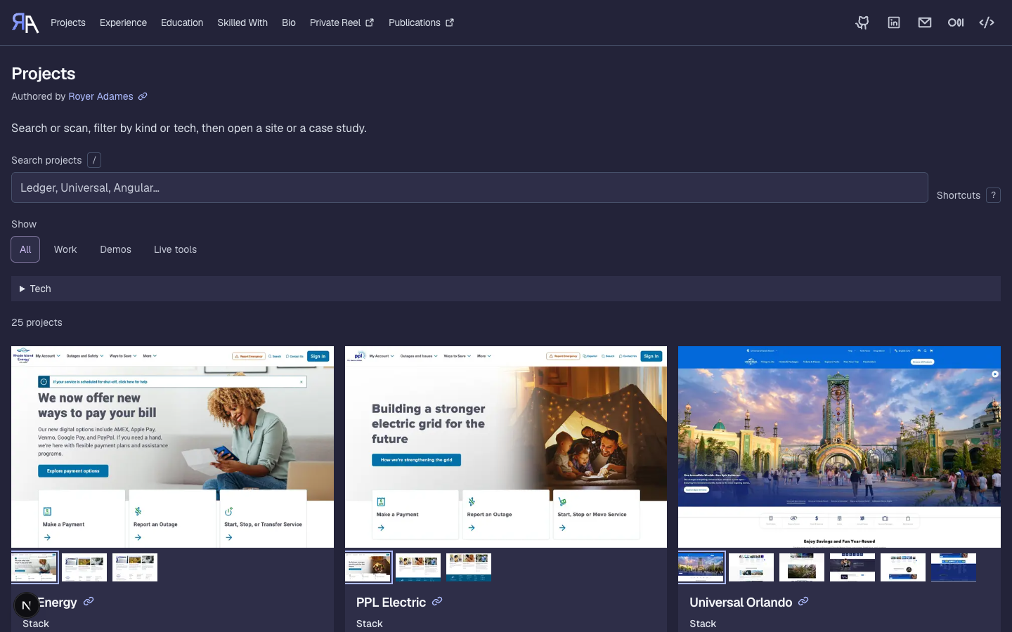 Searchable finder